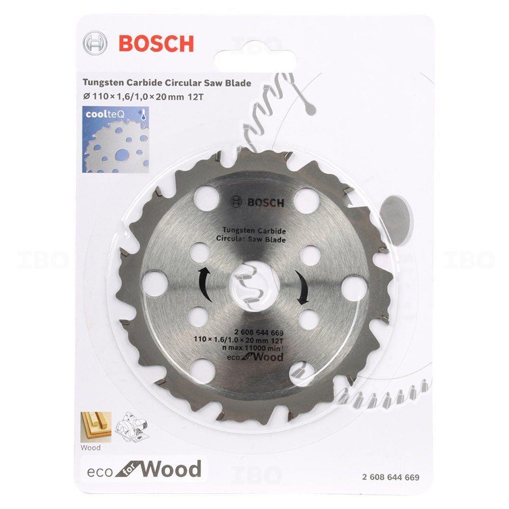Bosch 2608644669 CoolteQ 110x1.6/1.0x20mm 12Teeth Circular Saw Blade