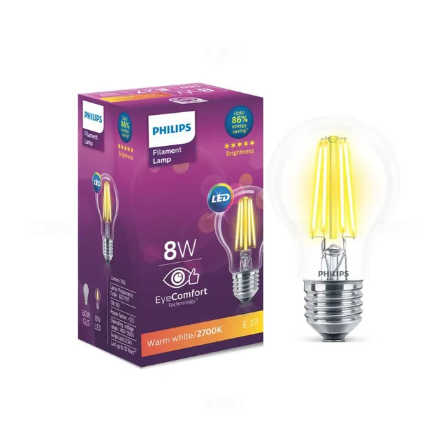 Philips 8W E27 LED Filament Bulb