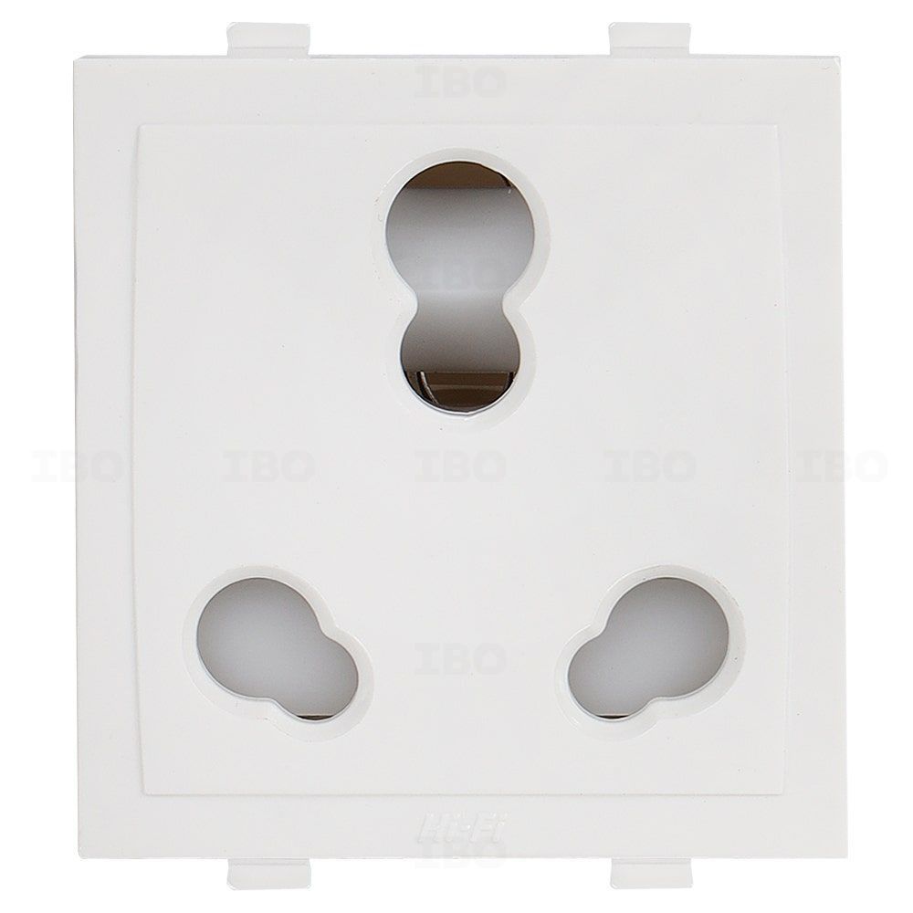 Hifi Hi-Class White 3 pin 16 A 2 Module Socket