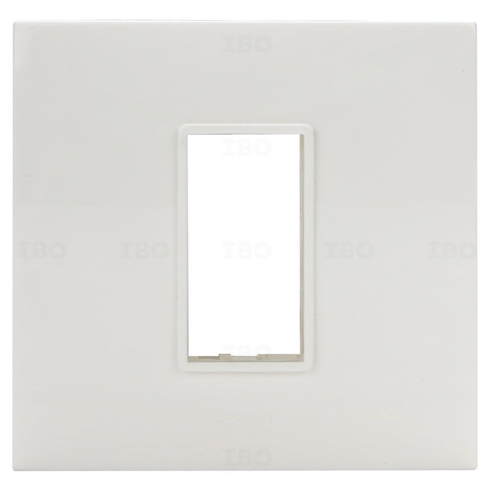 GM Fourfive Casaviva 1 Module Semi-Glossy White Switch Board Plate