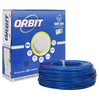 Orbit FR 6 sq mm Blue 90 m FR PVC Insulated Wire
