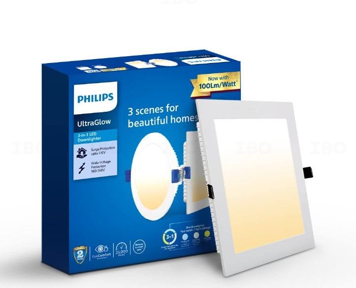 Philips 10W UltraGlow 3in1 Square LED Panel Light