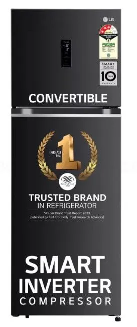 LG 343L, Ebony Sheen Finish Frost Free Top Mounted Refrigerator GL-T382TESX