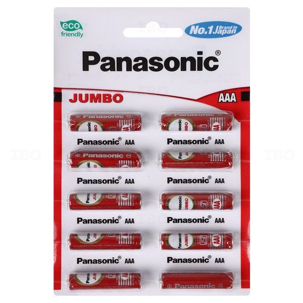 Panasonic Jumbo AAA 1.5 V Pack of 10 Zinc Carbon Battery