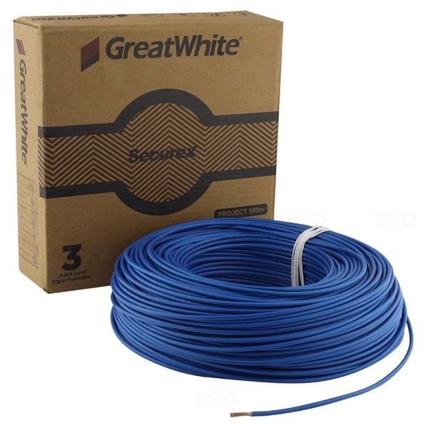GreatWhite SecureX-FRFX 4 sq mm Blue 180 m PVC Insulated Wire