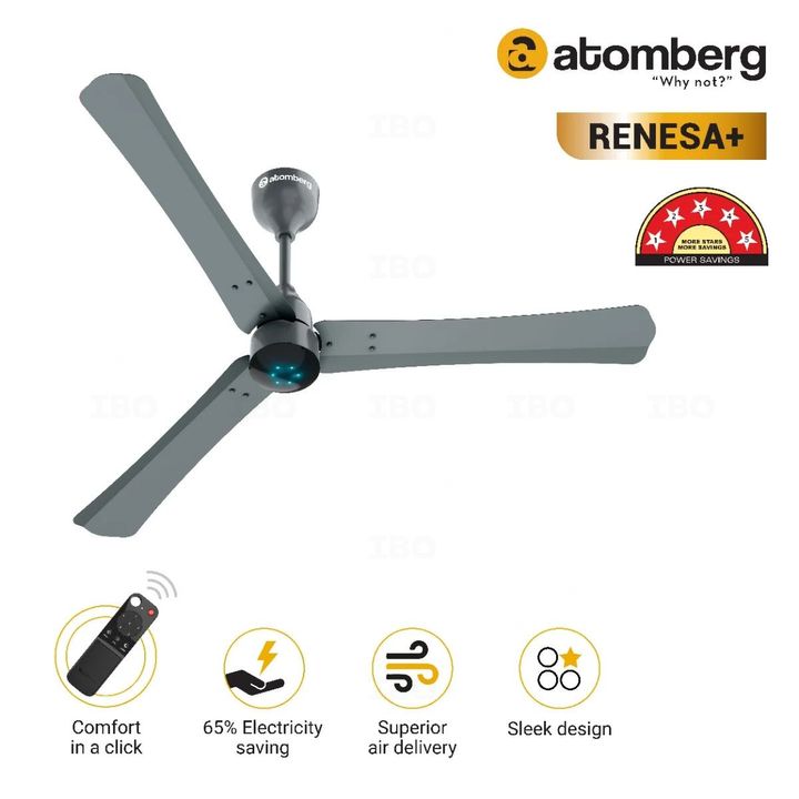 Buy Atomberg 1200mm Renesa+ (Sand Grey) Ceiling Fan on & Store