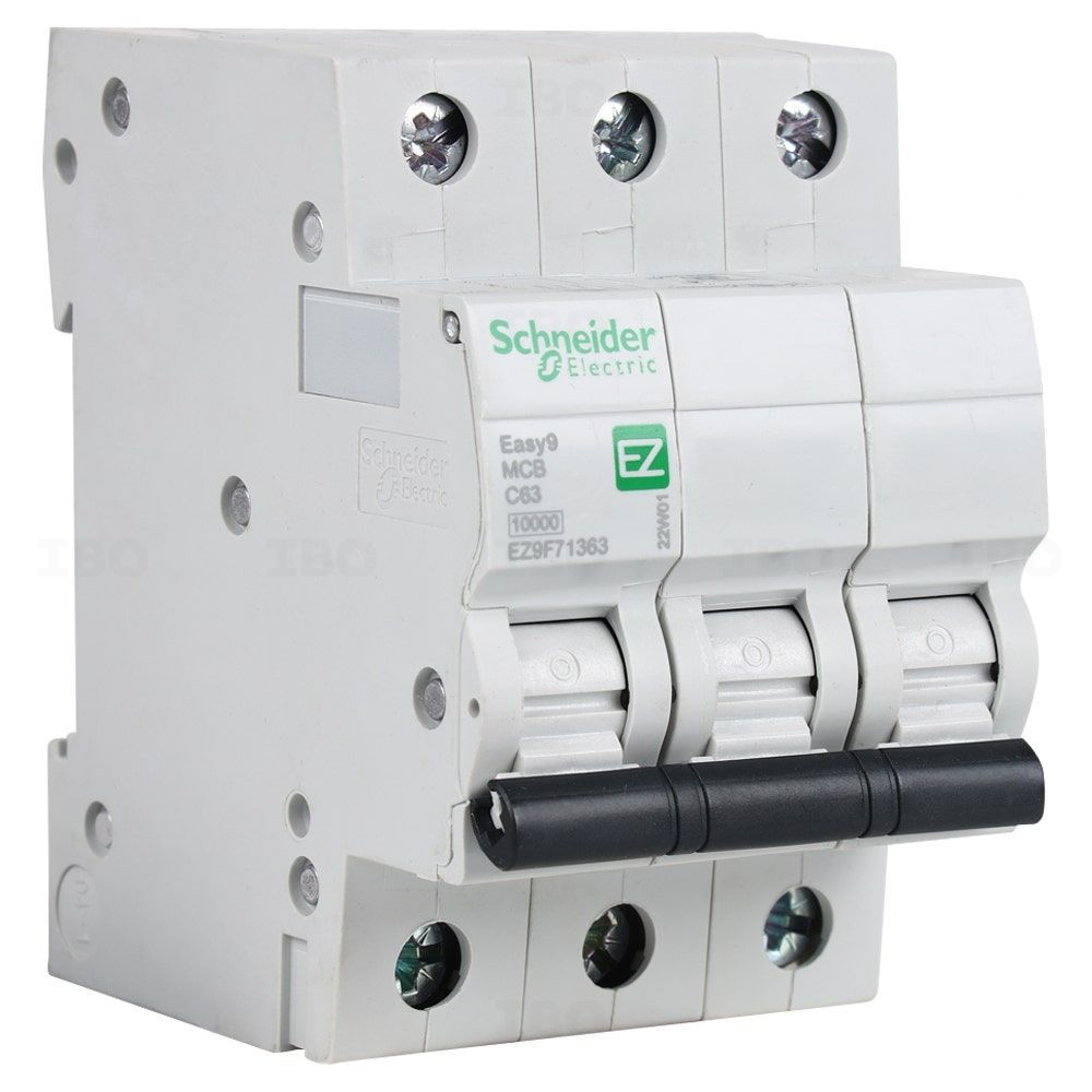 Schneider Easy 9 Triple Pole 63 A C Curve MCB
