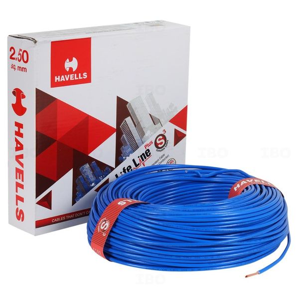 Havells Life Line 2.5 sq mm Blue 90 m PVC Insulated Wire