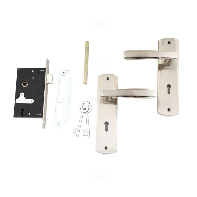 Buy Godrej 6649 ELC06 SS Matte Mortise on Plate Set (Key Type) on