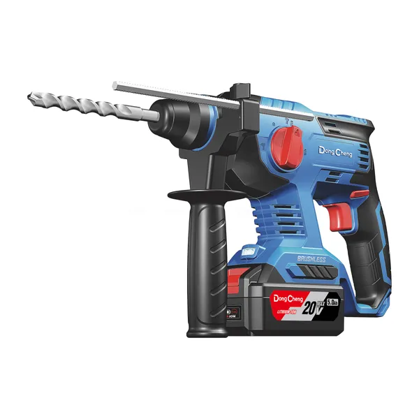 Dongcheng DCZC22 BM Cordless Brushless 22 mm Rotary Hammer 20V/4.0Ah x 2 Battery 1 Charger