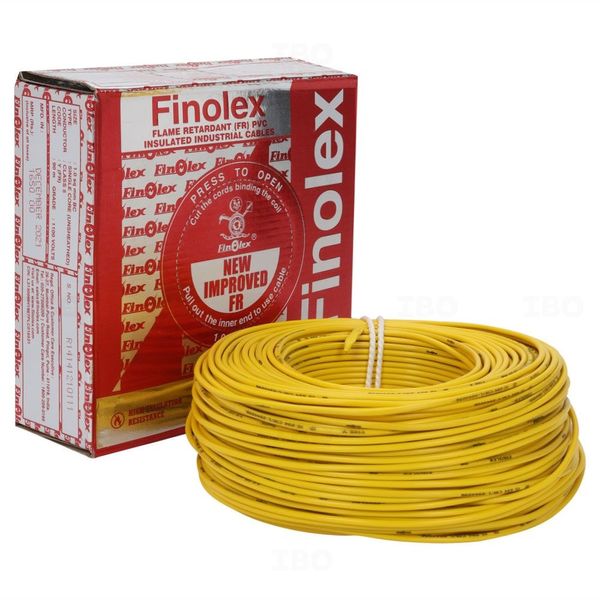 Finolex Silver 1 sq mm Yellow 90 m FR PVC Insulated Wire