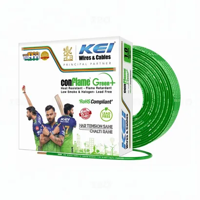 KEI Conflame Green+ 1 sq mm Green 90 m FRLS-H Insulated Wire