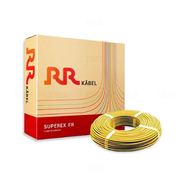 RR Kabel Superex FR 4 sq mm Yellow 90 m FR PVC Insulated Wire RR Kabel Superex FR 4 sq mm Yellow 90 m FR PVC Insulated Wire