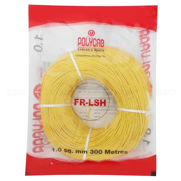 Polycab FRLS-H 1 sq mm Yellow 300 m PVC Insulated Wire Polycab FRLS-H 1 sq mm Yellow 300 m PVC Insulated Wire