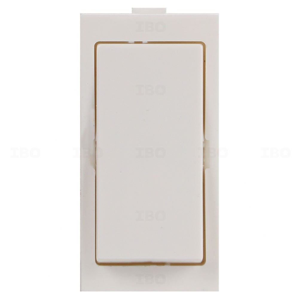 Indoasian Glint White 1 Way 16 A Modular Switch Indoasian Glint White 1 Way 16 A Modular Switch