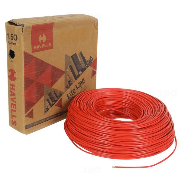 Buy Havells Life Line 1 5 Sq Mm Red 180 M Fr Pvc Insulated Wire On Ibo Com Store Best Price Genuine Products Quick Delivery Pay On Delivery