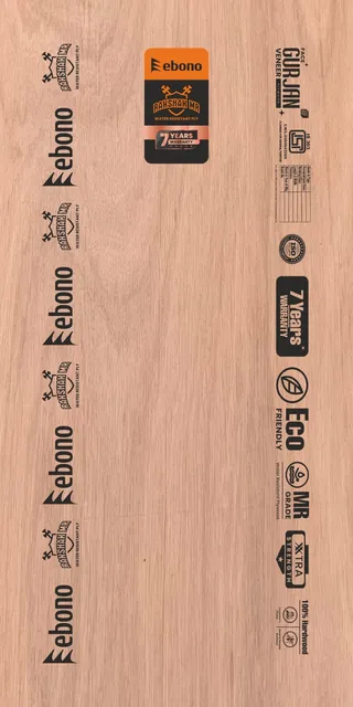 EBONO Rakshak 7 ft. x 4 ft. 8 mm MR Plywood EBONO Rakshak 7 ft. x 4 ft. 8 mm MR Plywood