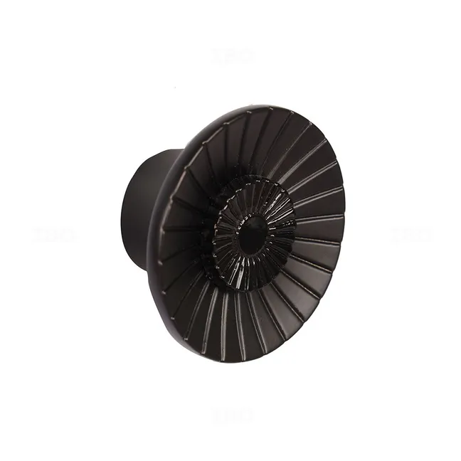 Plum FLOWER_Black Black Cabinet Knob