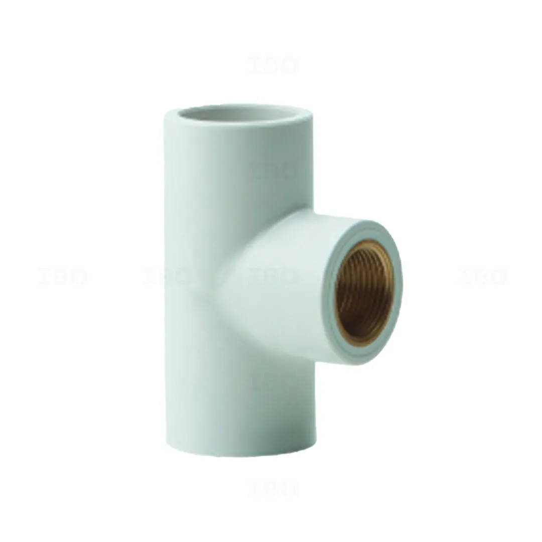 Prince Easyfit  1 x 1/2 in. (25 x 15 mm) UPVC  Female Theeaded Brass Tee