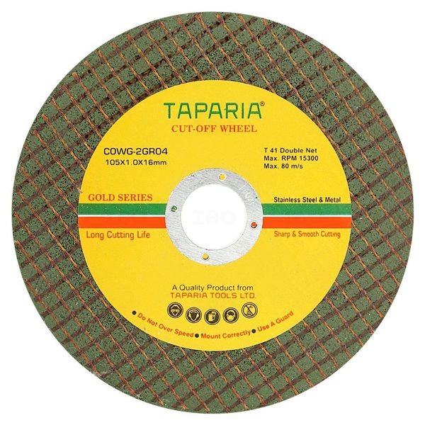 Taparia COWG 2GR04 105x1.2x16mm Metal Cutting Wheel Taparia COWG 2GR04 105x1.2x16mm Metal Cutting Wheel