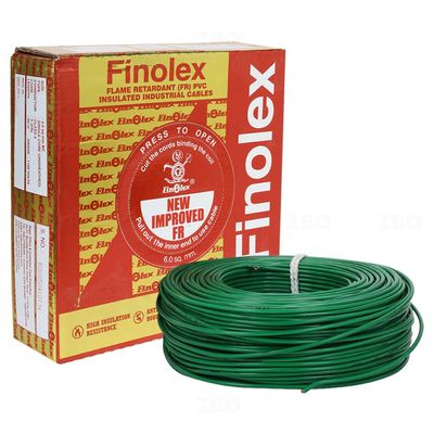 Finolex FR EW Project length 4 sq mm Green 180 m FR PVC Insulated Wire
