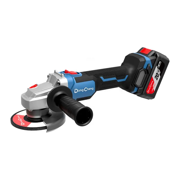 Dongcheng DCSM03-100 EM Cordless Brushless 4 inch Angle Grinder 20V/4.0Ah x 2 Battery 1 Charger