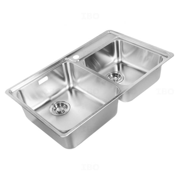 Franke 32 in. x 18 in Satin 304 Grade Stainless Steel Double Bowl Sink
