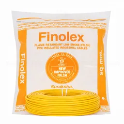 Finolex FRLS-H 4 sq mm Yellow 180m 1C PVC Insulated Industrial Cable 1100 V
