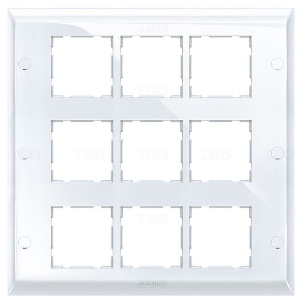 Anchor Ziva 18 Module Glossy White Switch Board Plate Anchor Ziva 18 Module Glossy White Switch Board Plate