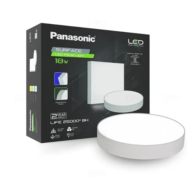 Panasonic 18W TRI CCT LED Round Rimless Surface Panel Light
