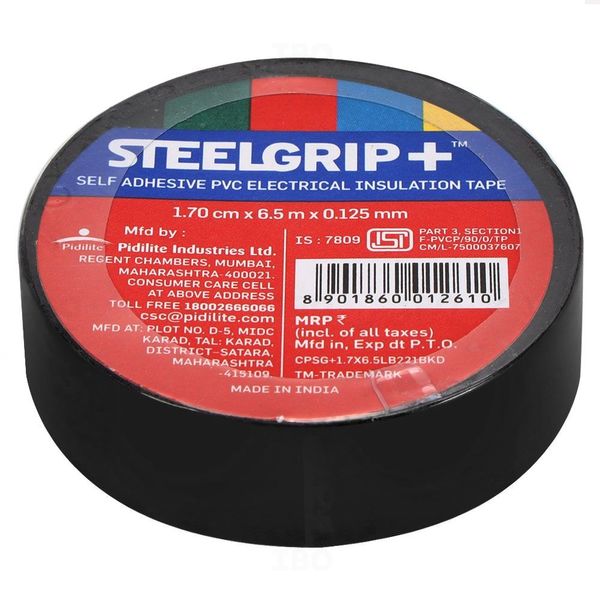 Pidilite Steelgrip 6 m Black Electrical Insulation Tape Pidilite Steelgrip 6 m Black Electrical Insulation Tape