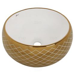 Brizzio 400 mm x400 mm x 155 mm Gold Table Top Basin