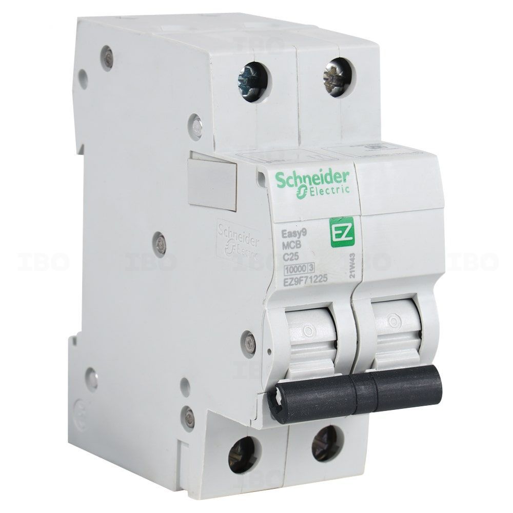 Schneider Easy 9 Double Pole 25 A C Curve MCB