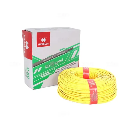 Havells Lifeguard 2.5 sq mm Yellow 180 m FR-LSH PVC Insulated Wire Havells Lifeguard 2.5 sq mm Yellow 180 m FR-LSH PVC Insulated Wire