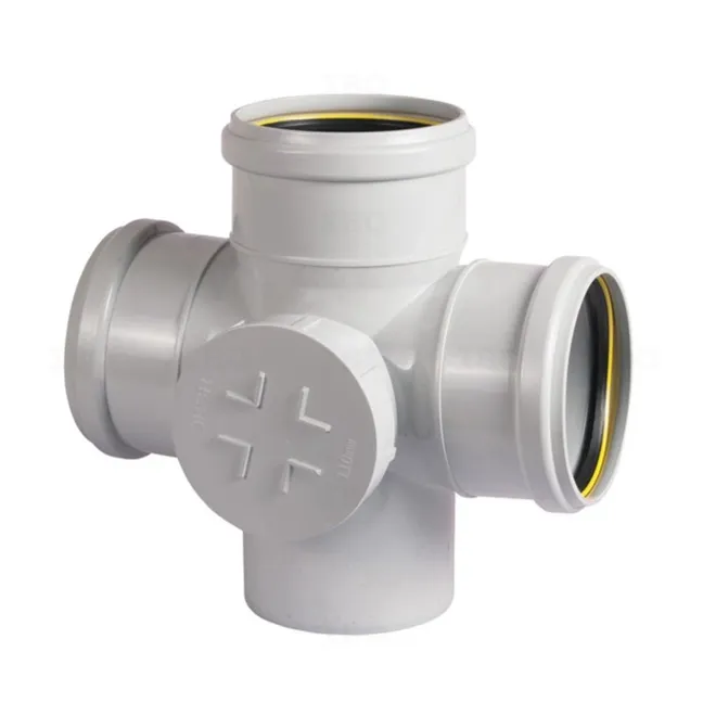 TRUFLO 4 in. (110 mm) Double Tee With Door SWR Fitting