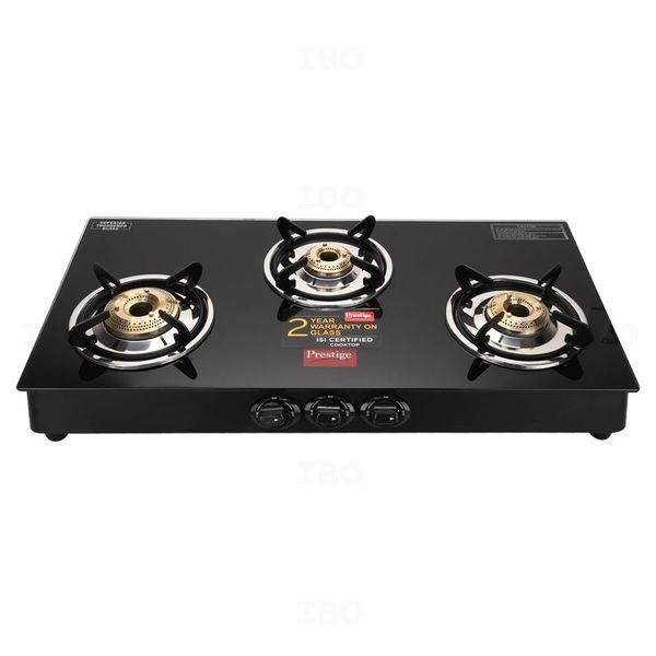 Prestige Marvel Stainless Steel & Toughened Glass Gas Stove with Manual Ignition