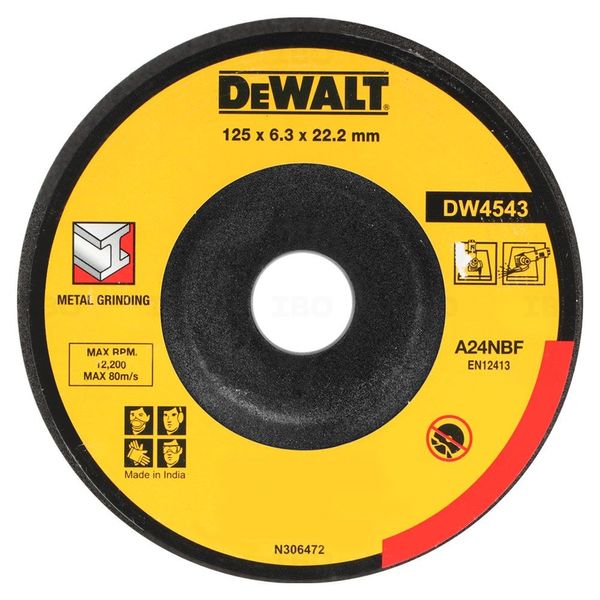 Dewalt Dw4543 125x6.3x22.2mm Metal Grinding Wheel