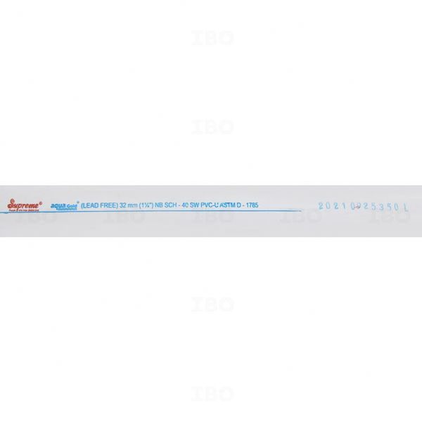 Supreme 1¼ in. (32mm) SCH - 40 UPVC 6 m Water Pipe2