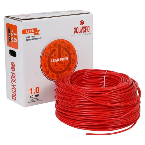 Polycab Optima Plus 1 sq mm Red 90 m PVC Insulated Wire