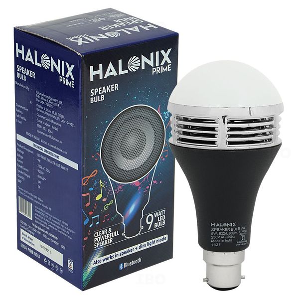 Buy Halonix Prime Speaker 9 W B22 6500K LED Bulb on IBO Store Best Price. Genuine Products Quick Delivery Pay on Delivery