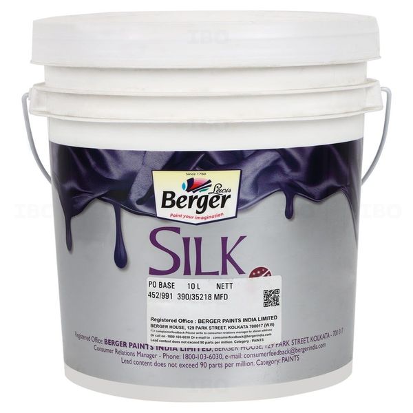 Berger Paints Silk Luxury 10 L P0 Base Interior Emulsion - Base